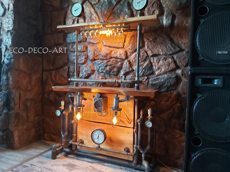 lampa steampunk producent, barek na alkohol, lampa podłogowa z rur hydraulicznych, warszawa